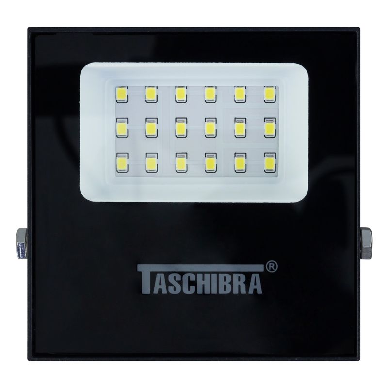 Refletor-de-Led-Preto-Taschibra-20W-6500K-AutovoltFrontal2