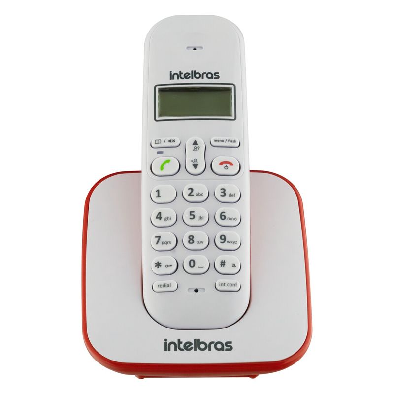 Telefone-sem-Fio-TS-3110-Vermelho-IntelbrasFrontal1