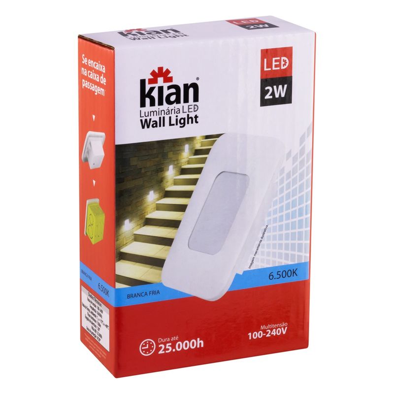 Luminaria-Led-Branca-Kian-Wall-Light-2W-AutovoltAngularEsquerda3