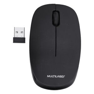 Mouse Óptico sem Fio Multilaser Preto