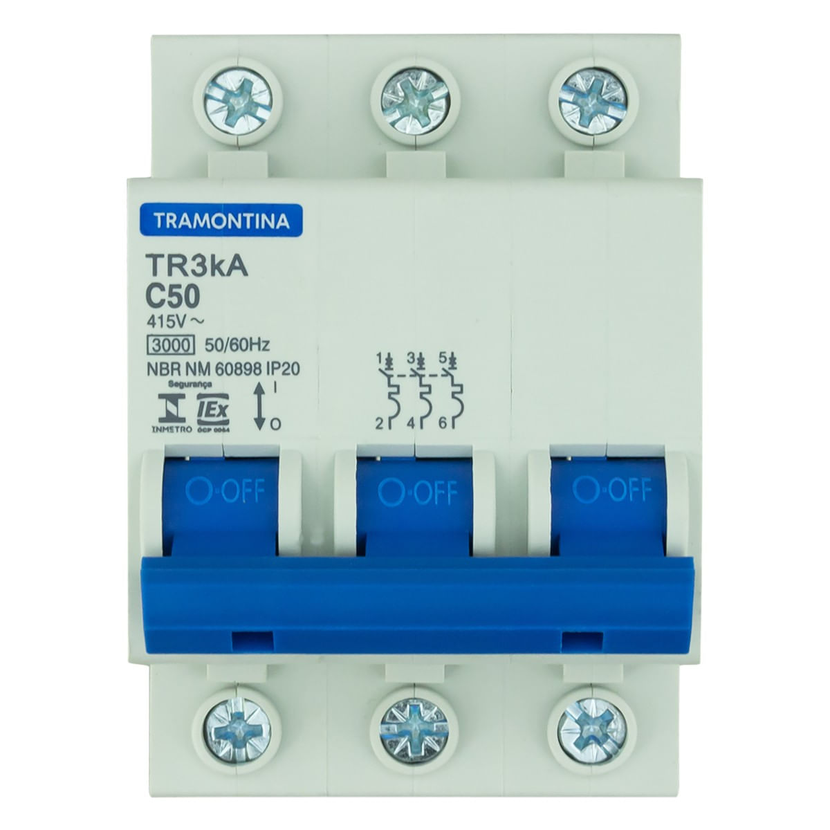 DisjuntorTripolarTramontina50AFrontal1