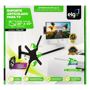 Suporte para TV Articulado Elg 26" a 55" 30kg