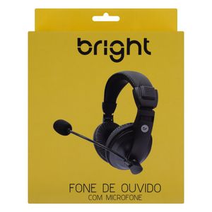 Headset com Microfone Office Bright Preto