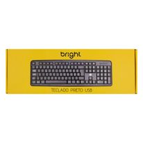 Teclado USB com Fio Bright Preto