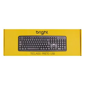 Teclado USB com Fio Bright Preto