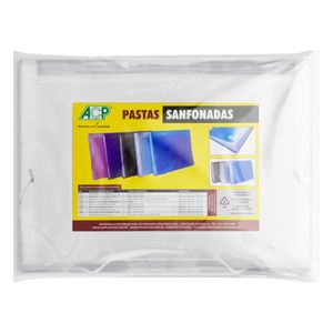 Pasta Sanfonada Cristal Acp com 12 Divisórias