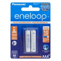 Pilha Alcalina Recarregável AAA Panasonic 1,2V 2 unidades