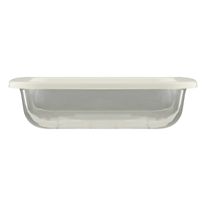 Assadeira de Vidro Quadrada com Tampa Marinex 1,1l