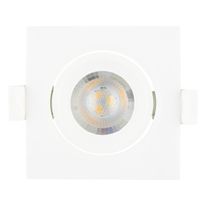 Spot Led de Embutir Quadrado Branco Taschibra 3W 3000K