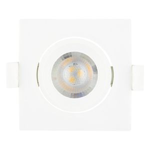 Spot Led de Embutir Quadrado Branco Taschibra 3W 3000K