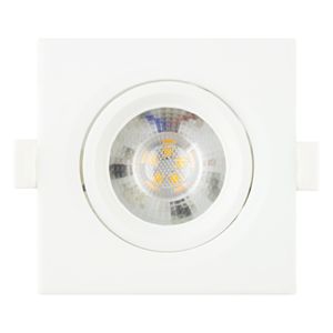 Spot Led de Embutir Quadrado Branco Taschibra 5W 3000K