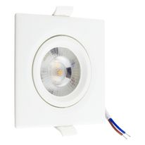 Spot Led de Embutir Quadrado Branco Taschibra 5W 3000K