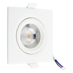 Spot Led de Embutir Quadrado Branco Taschibra 5W 3000K