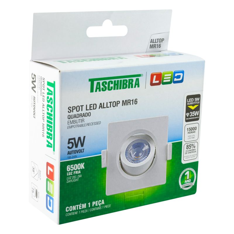 Spot-Led-de-Embutir-Quadrado-Branco-Taschibra-5W-6500K-AutovoltEmbalagemAngularEsquerda3