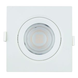 Spot Led de Embutir Quadrado Branco Taschibra 7W 3000K