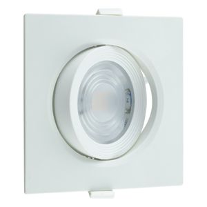 Spot Led de Embutir Quadrado Branco Taschibra 7W 3000K