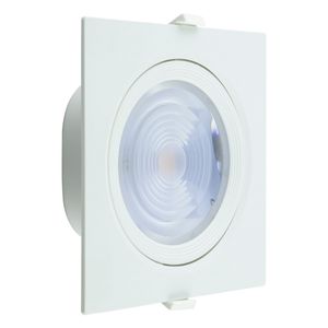 Spot Led de Embutir Quadrado Branco Taschibra 10W 3000K