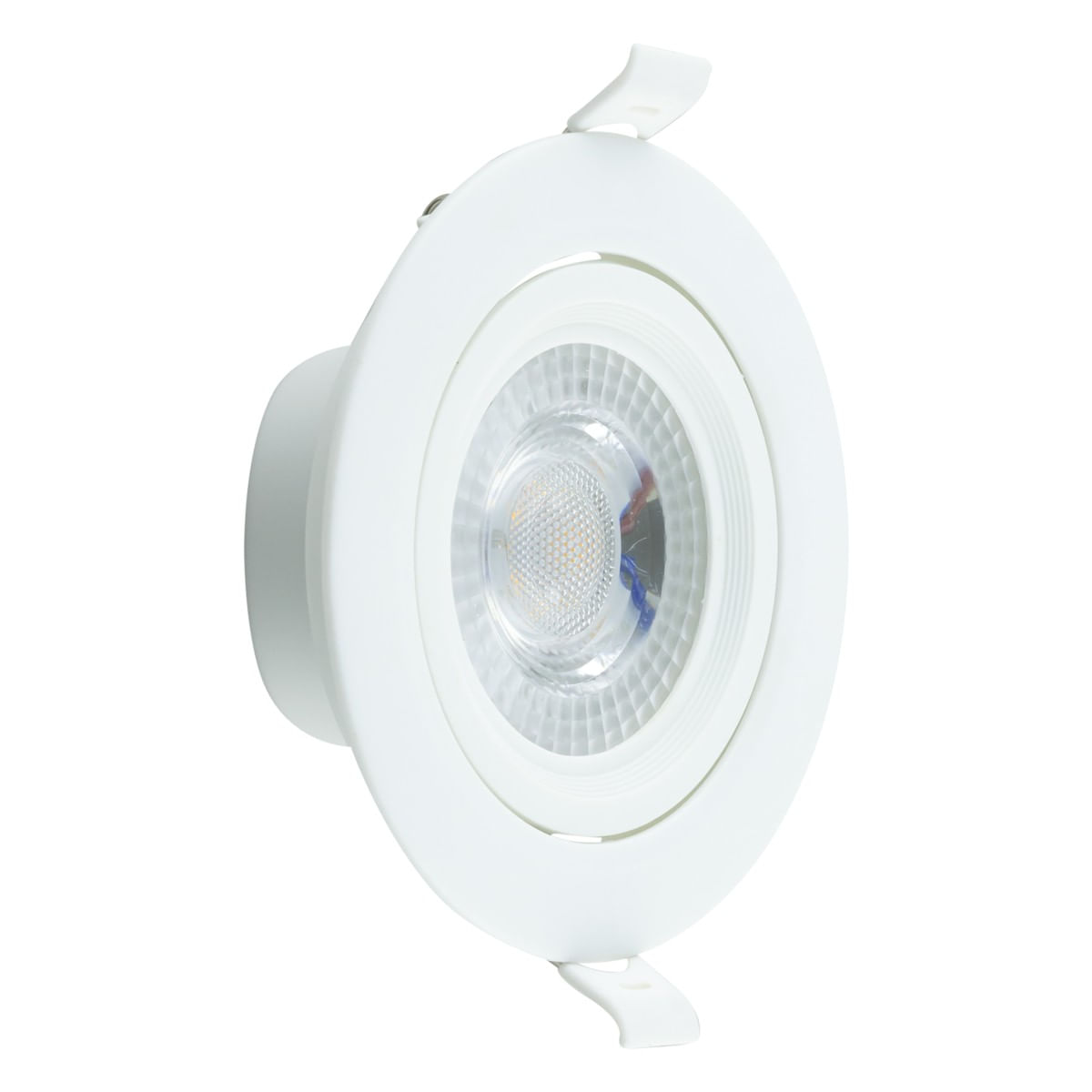 SpotLeddeEmbutirRedondoBrancoTaschibra7W3000KAutovoltAngularEsquerda2