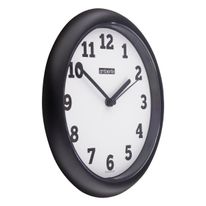 Relógio de Parede Redondo Ambiente Quartz Preto 24cm