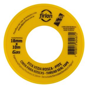 Fita Veda Rosca para Gás Firlon 18mm 10m