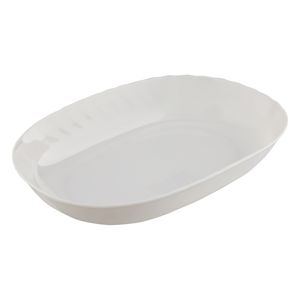 Saladeira Oval de Melamina Tuut Branca 25cm