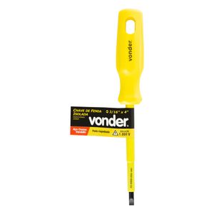 Chave de Fenda Isolada em Aço Cromo Vanádio Vonder 3/16" x 4"