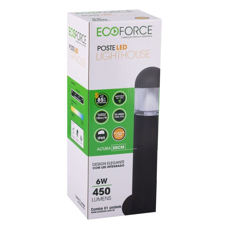 Poste-de-Led-para-Jardim-Lighthouse-Ecoforce-6W-AutovoltEmbalagemAngularEsquerda3