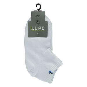 Meia Unissex Cano Curto Branca Lupo 3 pares