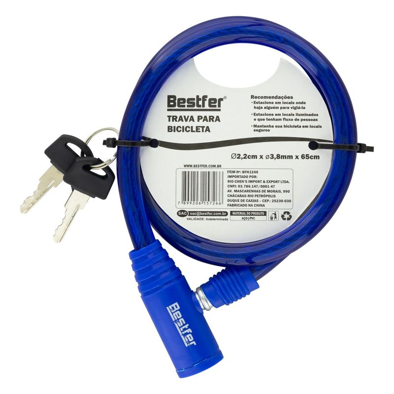 Cadeado-para-Bicicleta-Azul-Bestfer-38mm-65cmPosterior3