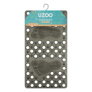 Tapete para Box com Ventosa Uzoo Acqua Fumê 65cm x 35cm