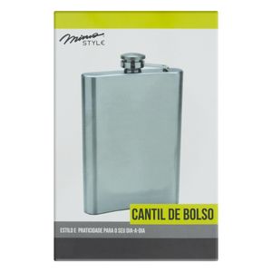 Cantil de Bolso em Inox Mimo Style 220ml