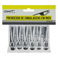 Conjunto de Prendedores em Inox para Embalagens Mimo Style 6 peças