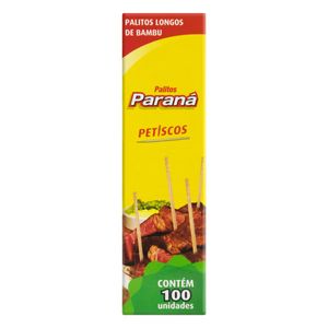 Palito de Bambu Longo Paraná 10cm 100 unidades