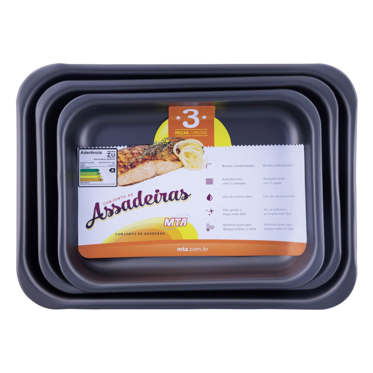 ConjuntodeAssadeirasRetangularemAlumínioAntiaderenteMta3peasCerejaFrontal1