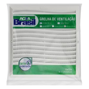 Grelha de Ventilação com Tela Quadrada AC&A do Brasil 25cm