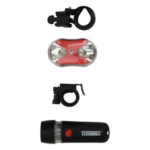 Kit Farol Traseiro + Lanterna para Bicicleta Taschibra