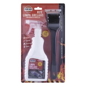 Kit Limpa Grelhas 500ml + Escova de Aço Prime Grill