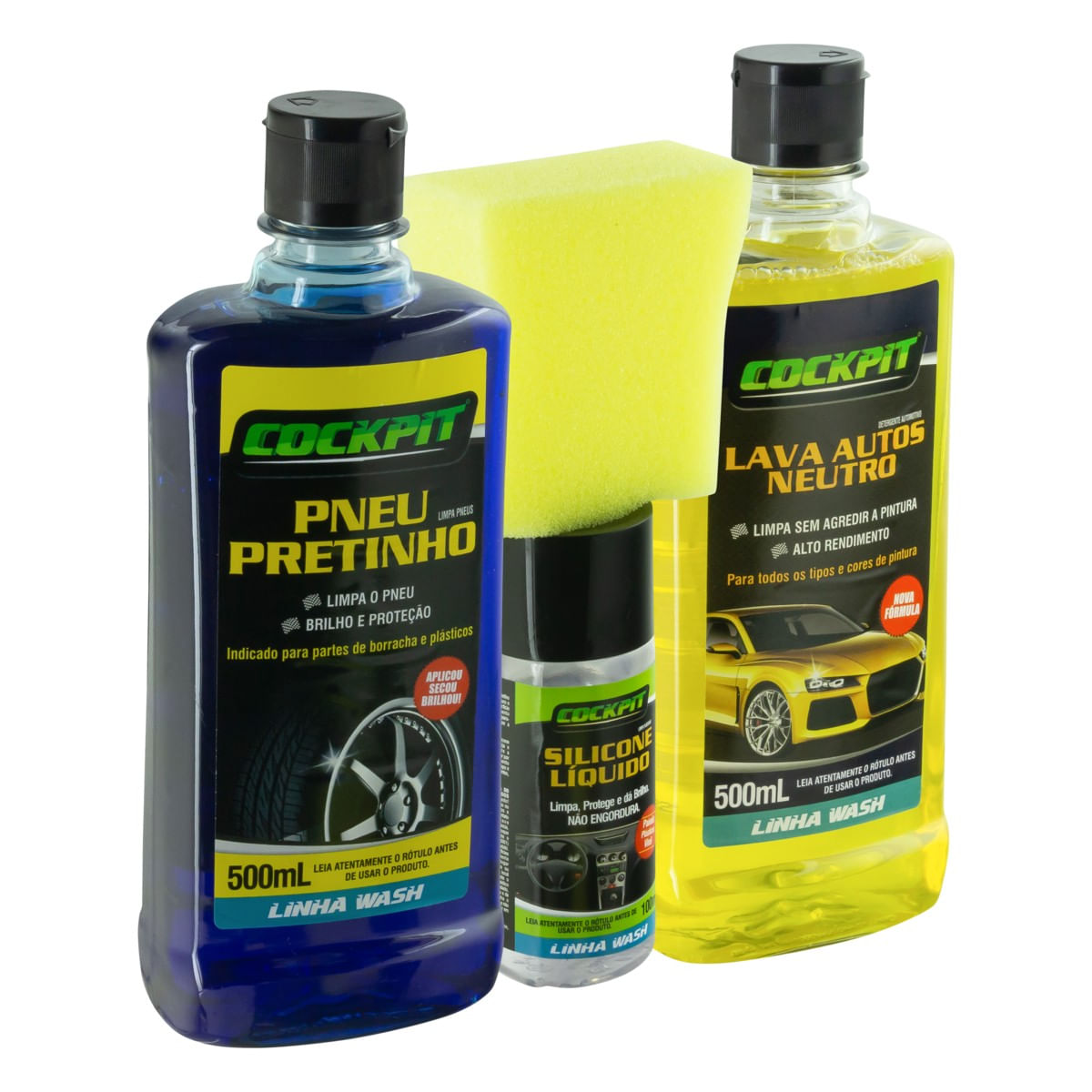 KitPretinho500ml+LavaAutosNeutro500ml+Silicone100mlCockpitAngularEsquerda2