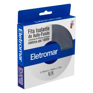 Fita Isolante de Auto-Fusão Preta Eletromar 19mm x 10m