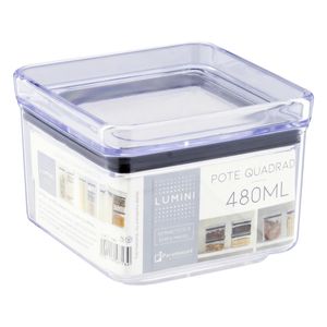 Porta Mantimentos Hermético Quadrado Paramount Lumini 480ml