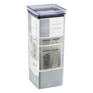 Porta Mantimentos Hermético Quadrado Paramount Lumini 2,2l