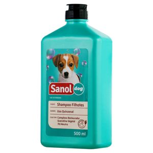 Shampoo para Cães e Gatos Filhotes Sanol 500ml