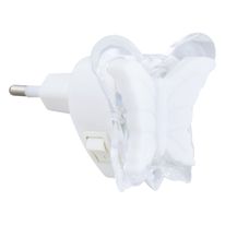 Luminária Led Noturna Borboleta Bronzearte Llum 0,3W Luz Colorida 220V