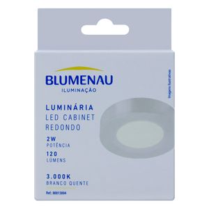 Luminária Led Branca Redonda Blumenau 2W 3000K