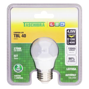 Lâmpada Led Leitosa Taschibra 2700K 4,8W