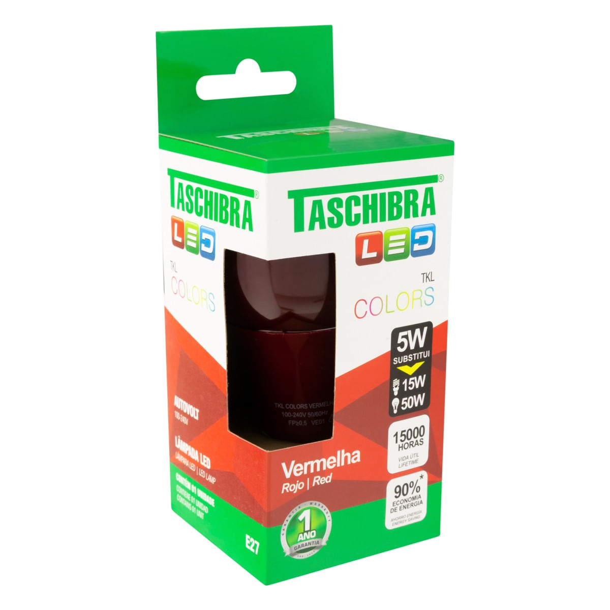 LâmpadaLedVermelhaColorsTaschibra5WAutovoltAngularEsquerda2