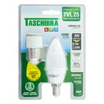 Lampada-Led-Vela-Leitosa-Taschibra-6500K-3W-AutovoltFrontal3