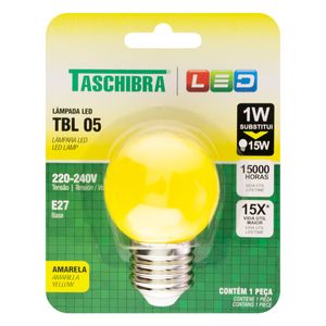 Lâmpada Led Bolinha Amarela Taschibra 1W