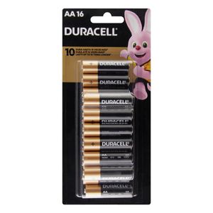 Pilha Alcalina AA Duracell 1,5V 16 unidades