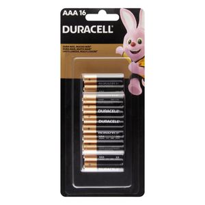 Pilha Alcalina AAA Duracell 1,5V 16 unidades